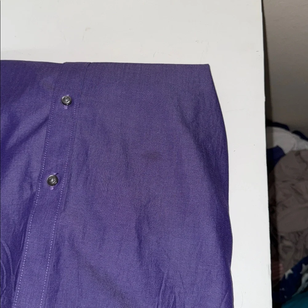 Van‎ Heusen Chambray Purple Shirt - Picture 6 of 7